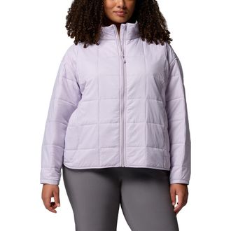 Columbia Sienna Hill Water Repellent Quilted Nylon Jacket in Lavender Pearl at Nordstrom, Size 2X