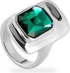 UNOde50 Sterling Silver Plated Ring with Green Crystal at Nordstrom, Size 7.5