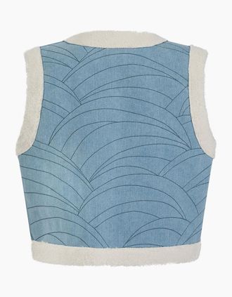 Nooki Design Womens Sommer Denim Gilet-Blue - Size: 10/8