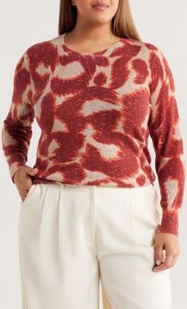 Nic+Zoe Abstract Animal Supersoft Sweater in Spice Multi at Nordstrom Rack, Size 3 X
