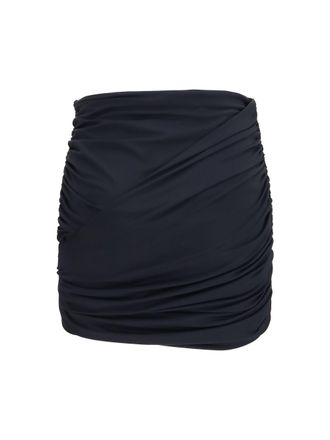 Magda Butrym Draped Swim Mini Skirt - Black