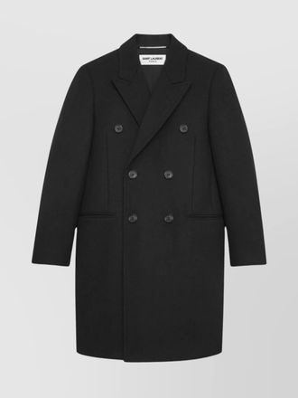 Saint Laurent structured woolen jacket with double-breasted design