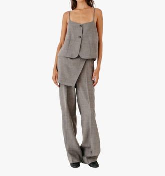 The Garment Pine Skirt Pants In Grey Melange