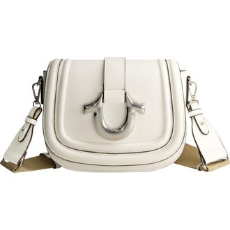 True Religion Saddle Bag with Gold Hardware in White at Nordstrom