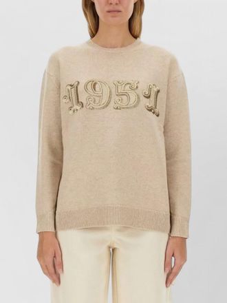 Max Mara plata crew neck shirt embroidered detail