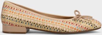 Vaneli Womens Theo Ballerina Flat Shoes In Natural Multi Holdo