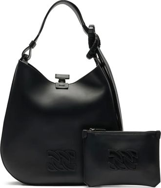 Casadei Vandome knotted leather shoulder bag - women - Nappa Leather - One Size - Black
