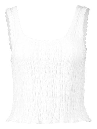 Waimari Vela lace-trim top - White