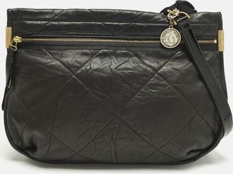 Lanvin Amalia Black Quilted Leather Shoulder Bag