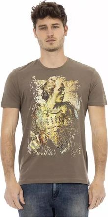Trussardi Samurai T-shirt - Heren - T-shirts - Bruin - M - Katoen - Tops