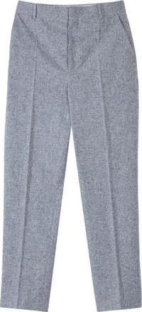 Moschino Pantalone - Dames - Slim Fit Broeken - Grijs - L - Katoen - Broeken