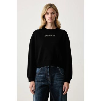 Pinko Pinko - Oversized sweatshirt - Dames - Sweatshirts & Hoodies - Zwart - Maat: M Katoen