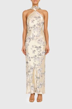 Amanda Uprichard Ashton Maxi Dress In Snow Petal