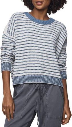 Splendid Lucy Stripe Oversize Sweater in Pale Oak Heather/Ice at Nordstrom Rack, Size Large