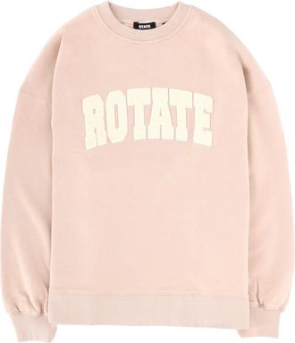 Rotate Pink Logo Crew Neck Sweatshirt