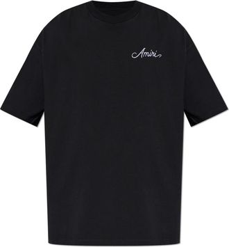Amiri MA Quad Checkerboard Oversized Tee - Heren - T-shirts - Zwart - L - Katoen - Tops