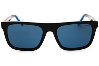 HUGO BOSS HG1297S Rectangular Plastic Sunglasses - Black