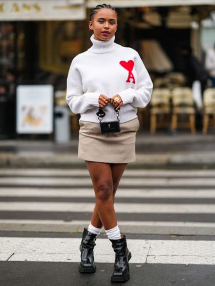 How to wear a mini skirt in winter (without freezing to death)