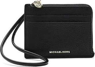 Michael Kors Jet Set Small Card Case Wristlet Womens Handbags Black : SM, Polyester