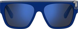 Moschino 56mm Square Sunglasses in Blue at Nordstrom Rack