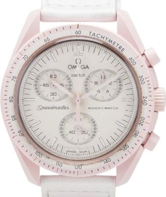 Omega Pre-owned Watches, male, Pink, Size: ONE SIZE Pre-owned MoonSwatch Mission TO Venus Ceramic