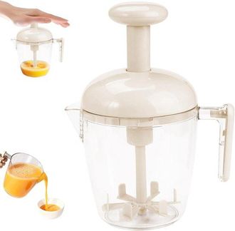 OEM Batidora Semiautom&aacute;tica, Batidora Manual A Presi&oacute;n, Espumador De Leche, Batidora De Crema, Pilas Para Panqueques, Mezclar Y Montar, Blanco