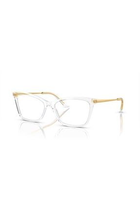 Dolce & Gabbana 54mm Rectangle optical glasses in Transparent at Nordstrom