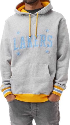 Mitchell & Ness Mens Minneapolis Lakers Premium Fleece Hoodie In Grey