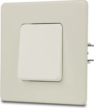 OEM Interruptor De Luz Individual, Escalera Blanca, Acero Pintado, Cachemir Ral9002