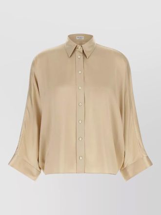 Brunello Cucinelli silk satin oversized blouse
