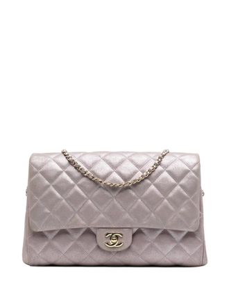 Chanel 2014-2015 CC Quilted Iridescent Calfskin Clutch with Chain shoulder bag - Rosa