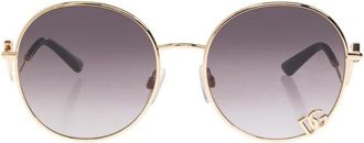 Dolce & Gabbana Dg 2324 Ronde Zonnebril - Dames - Zonnebrillen - Geel - 56 MM - Accessoires