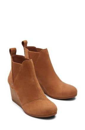 Toms Kelsey Wedge Bootie in Medium Brown at Nordstrom Rack, Size 8.5