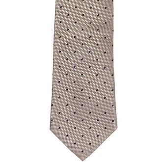 Brunello Cucinelli Mens Beige Dotted Woven Tie