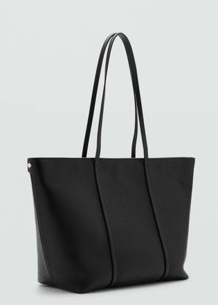 Mango Borsa shopper doppio manico nero - Donna - Taglia unica - MANGO