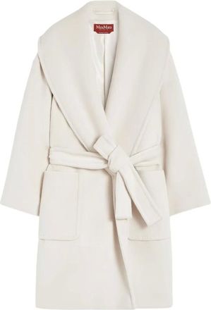 Max Mara Dames, Mantels, Beige, Maat: M Wol