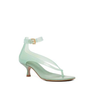 Farm Rio Open-Toe Ankle Strap Heel Sandal - Green