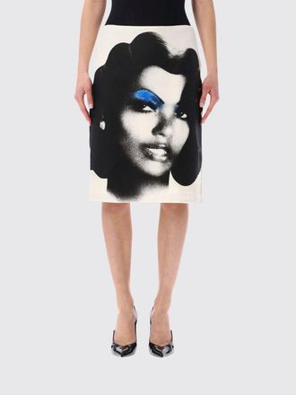 Versace Gonna a tubino in seta stampata