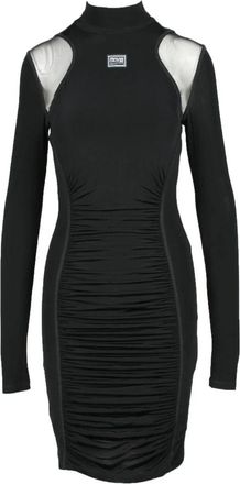 Versace Jeans Couture Korte Jurk - Dames - Korte kleedjes - Zwart - XS - Polyester - Kleedjes