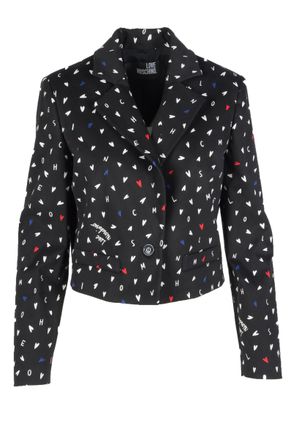 Love Moschino Cropped Hartenprint Blazer