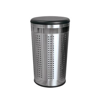 MSV Cesto Para La Ropa Sucia De 46 Litros Con Tapa Acolchada De Acero Inoxidable Msv