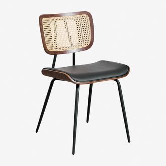 Sklum Sklum - Silla De Comedor En Madera, Rat&aacute;n Y Polipiel Raysa