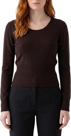 Max Mara Brown Crew Neck Sweater