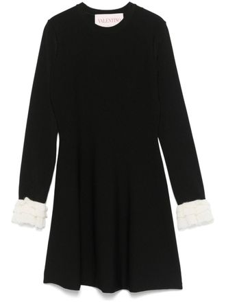 Valentino Garavani knitted midi dress - women - Wool - M - Black