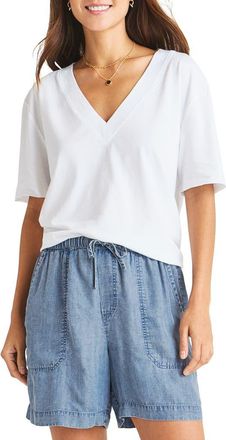 Splendid Kacey V-Neck T-Shirt in White at Nordstrom, Size X-Small