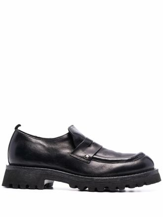Moma chunky leather loafers - Black