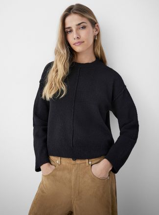 Vero Moda Womens Embossed seams plush boxy-fit sweater