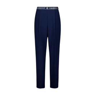 Casablanca Tailored Sports Trousers - female - Casablanca - Tapered Trousers - Blue - M - Trousers