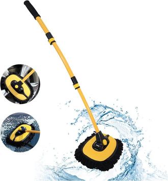 OEM Cepillo De Lavado De Coches Curvo De 15&deg; Con Mango Telesc&oacute;pico De 43, Cepillo De Limpieza, Kit De Detallado Para Autocaravanas Y Camiones, Accesorios 