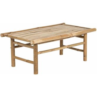 Beliani Tavolino in solido legno bamboo 80 x 45 cm Todi